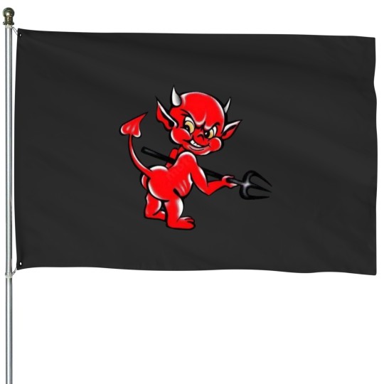 Discover Cute Red Devil House Flags