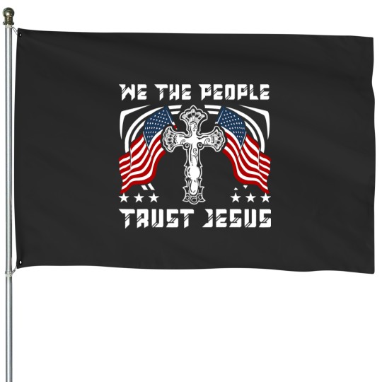 Discover Christian We The People Trust Jesus USA Flag Cross Christian Patriotic Christ House Flags