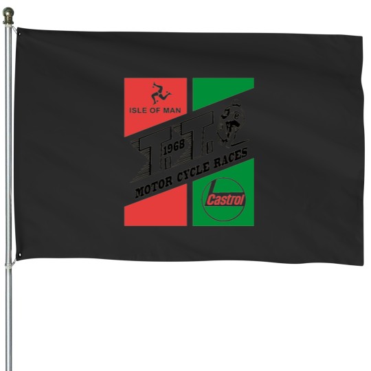 Discover Isle of Man TT 1968 White House Flags