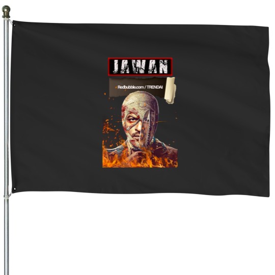Discover Shahrukh Jawan Poster 2023  khan  3D House Flags