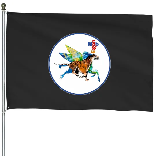 Discover exxon mobile hybrid tiger pegasus House Flags