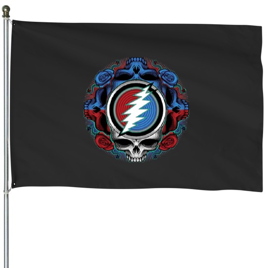 Discover grateful roses dead House Flags