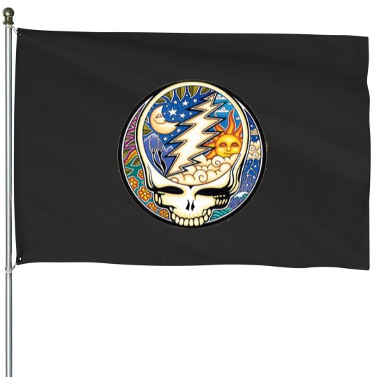 Discover grateful moon sun dead House Flags
