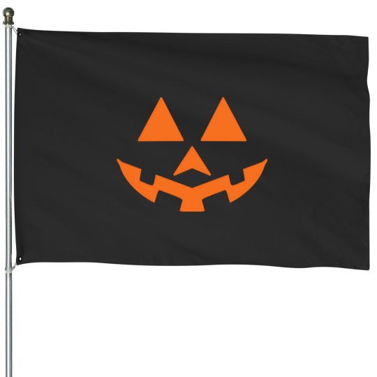 Discover halloween jack o lantern face House Flags