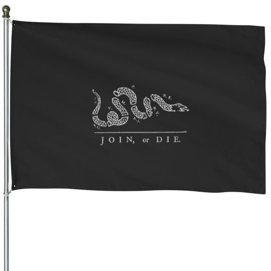 Discover Join or Die - Benjamin Franklin Join or Die Don't tread on me Libertarian Tea Party Gadsden Flag Cla House Flags