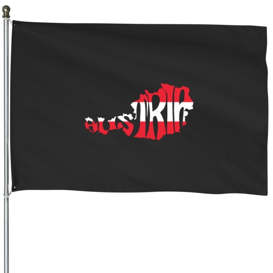 Discover Austria Silhouette Flag Classic House Flags
