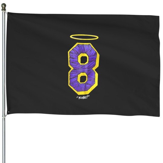 Discover Kobe Bryant - Lucky 8 Number House Flags