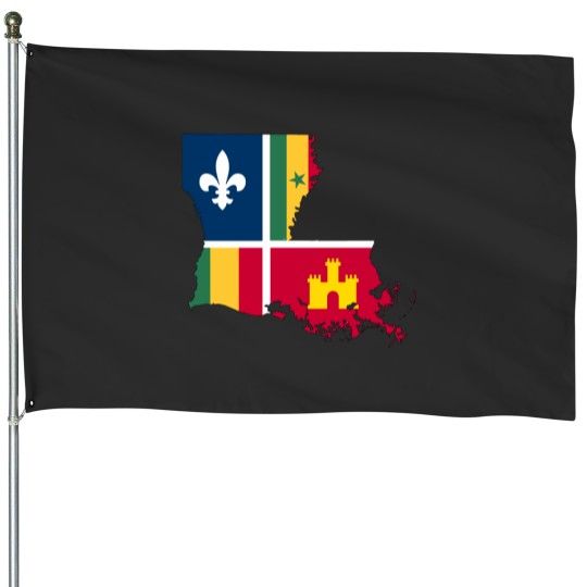 Discover Creole Louisiana Active House Flags