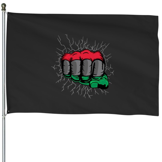Discover Pan African UNIA Flag Fist Black History Month American Gift House Flags