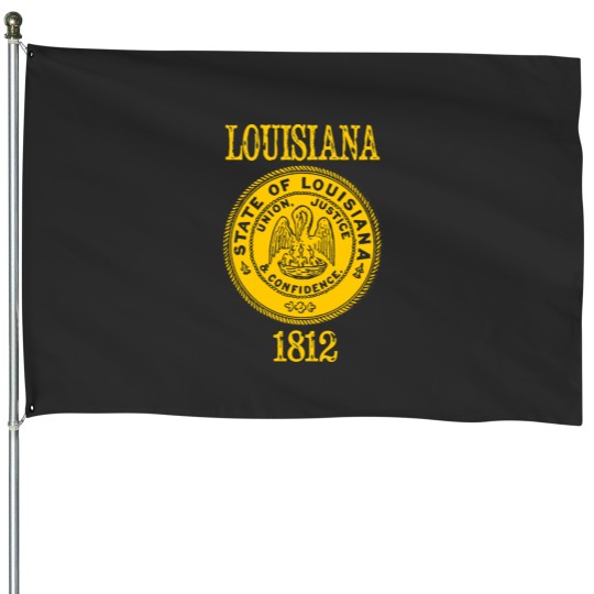 Discover Louisiana State Seal House Flags