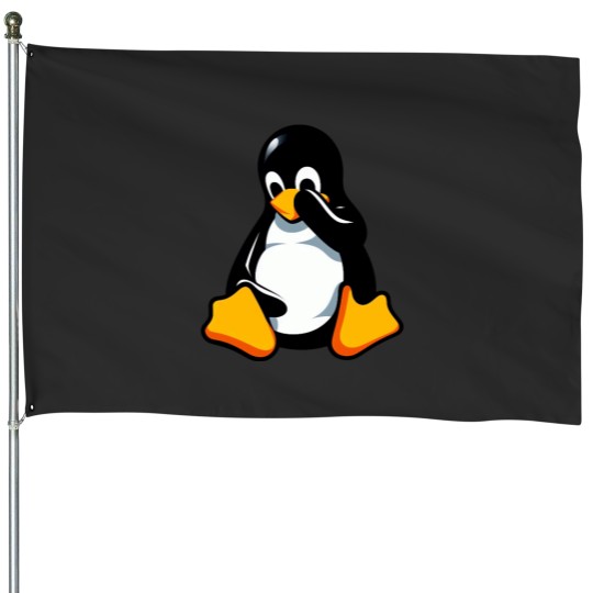 Discover Linux Tux Very Disappointed Because You Have Proprietary Evil Software Active House Flags