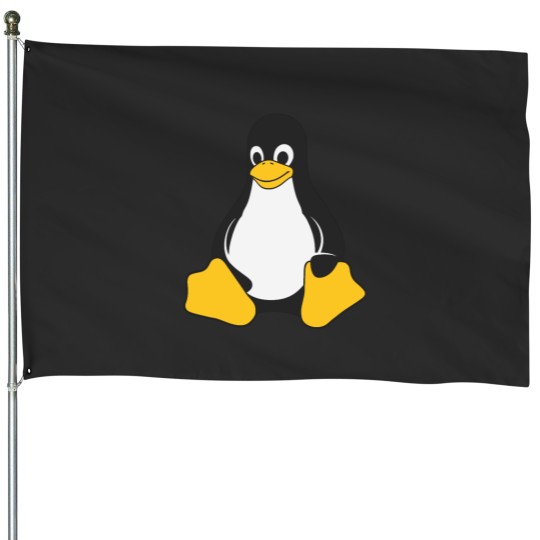 Discover Linux Tux Flat 2D Active House Flags
