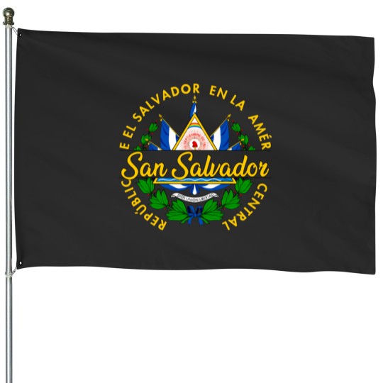 Discover Escudo de San Salvador EL SALVADOR House Flags