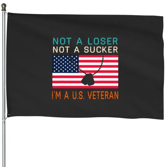Discover Not a Loser Sucker I am a US Veteran Biden 2TRUMP House Flags