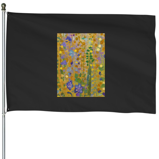 Discover Gustav Klimt Floral Active House Flags