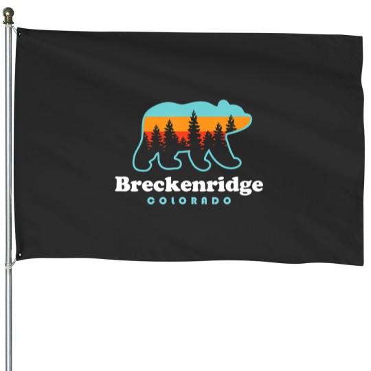 Discover breckenridge colorado bear breckenridge House Flags