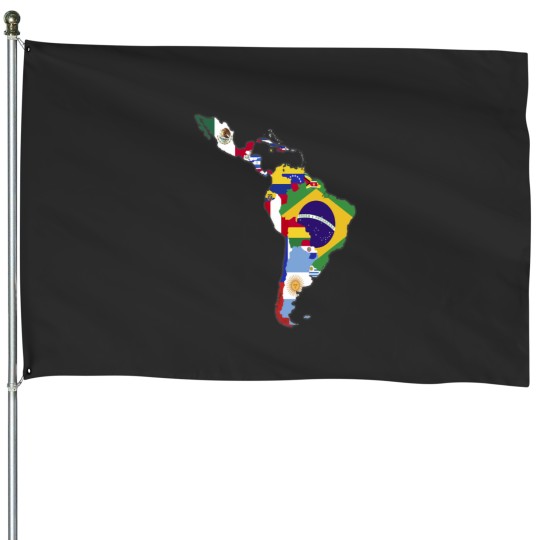 Discover Map Flags of Latin America House Flags