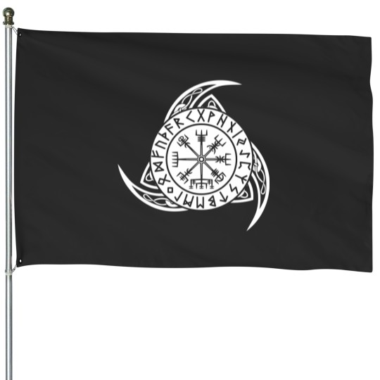 Discover Gishjlmr Vegvisir Runes Celtic Tattoo Viking House Flags