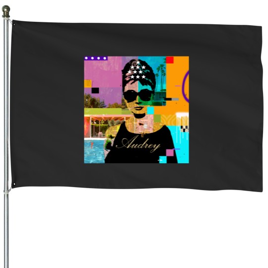 Discover Audrey Hepburn Script House Flags