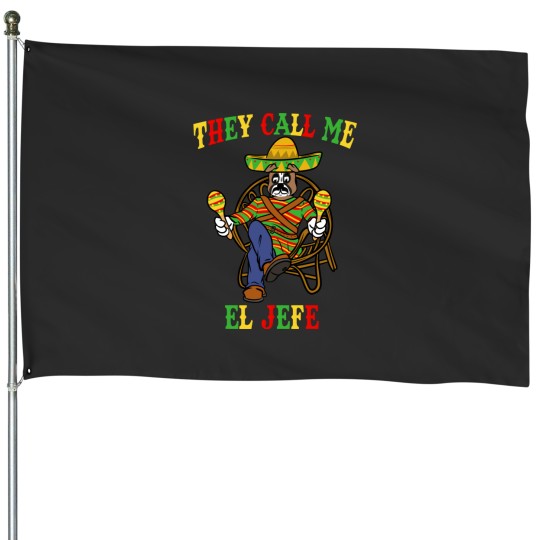Discover Boxer Dogs They Call Me El Jefe Cinco De Mayo House Flags