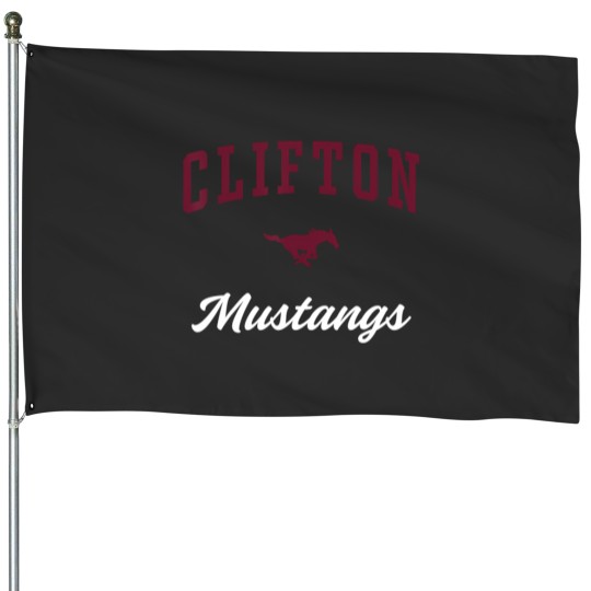 Discover clifton high school mustangs House Flags
