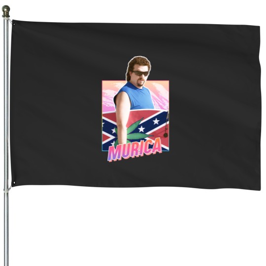 Discover Murica - Kenny Powers - 80s design House Flags