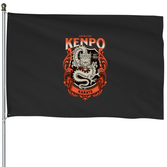 Discover American Kenpo Karate Dragon Martial Arts House Flags