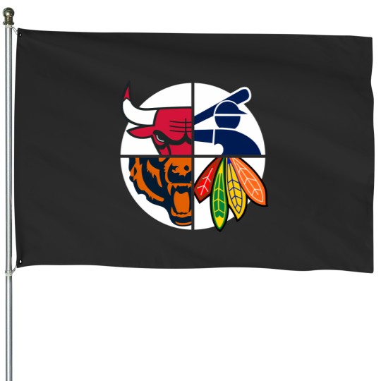 Discover Chicago Southside Sports House Flags