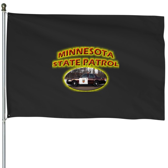 Discover Minnesota State Trooper Cruiser House Flags