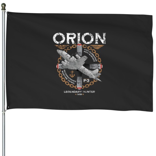 Discover P3 Orion AntiSubmarine Patrol Aircraft Distressed Design House Flags