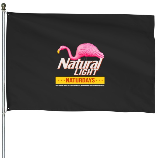 Discover Naturdays Light Flamingo sau House Flags