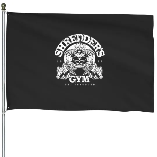 Discover shredder's gym House Flags