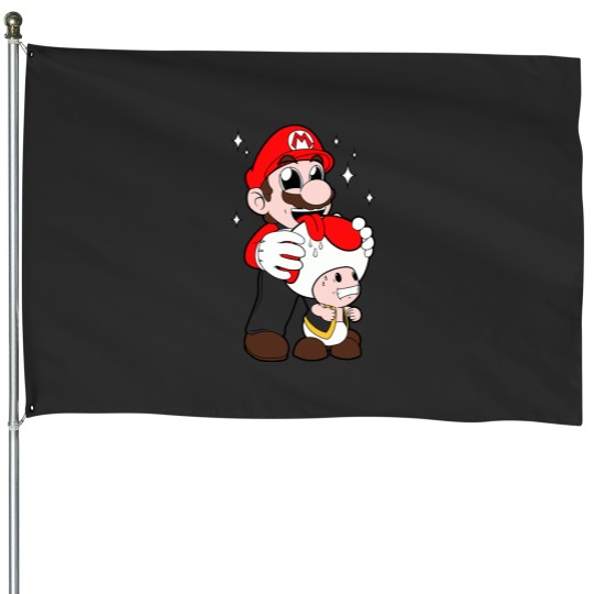 Discover Mario Licking Toad House Flags