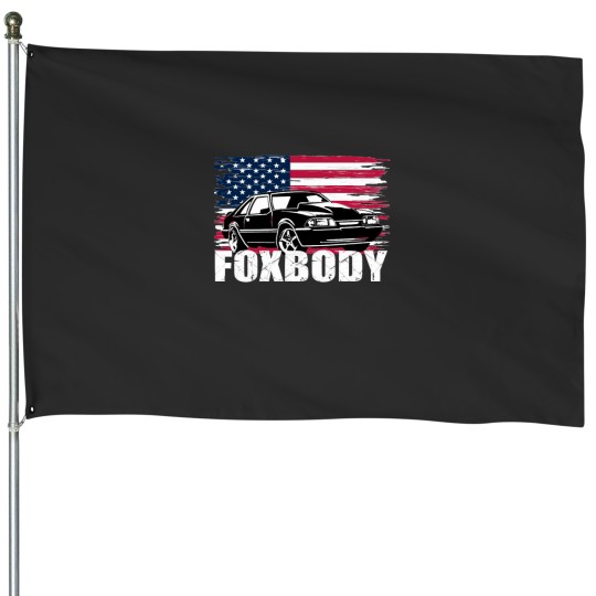 Discover Foxbody Mustang American Fox body Mustang MuscleCar 5.0L House Flags