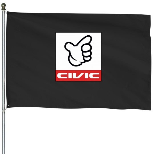 Discover Civic Racing Track Plate s House Flags