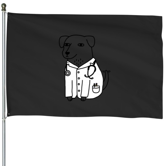Discover Funny Dogtor House Flags