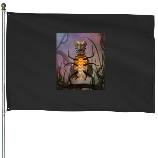 Discover Ugly but Happy Sticker House Flags
