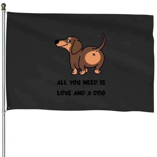 Discover Dachshund Dachshund weiner dog House Flags
