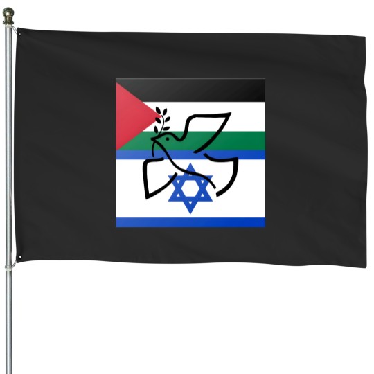 Discover Palestine Israel Peace Dove Active House Flags