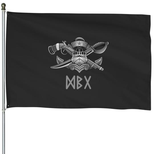 Discover swcc dbg odins secret viking rune circle front back premium t House Flags