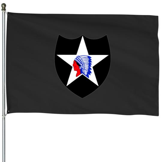 Discover US  2nd Infantry Division Indian head House Flags