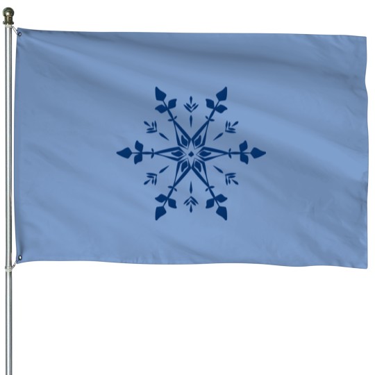Discover Snowflakes House Flags
