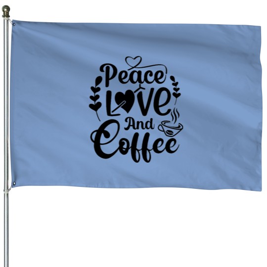 Discover Coffee funny House Flags