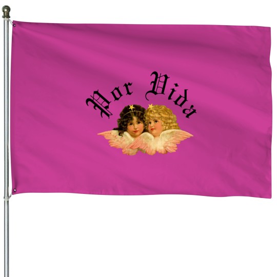 Discover Por Vida Inspired Graphic  House Flags, Kali Uchis New Tour Merch, Concert House Flags