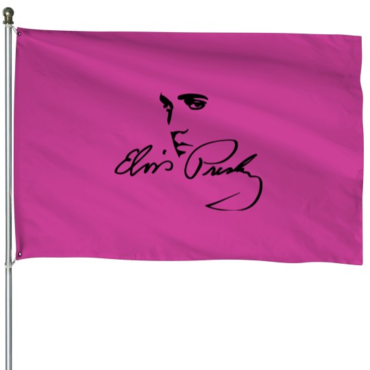 Discover Vintage Elvis House Flag - Elvis Presley Gift
