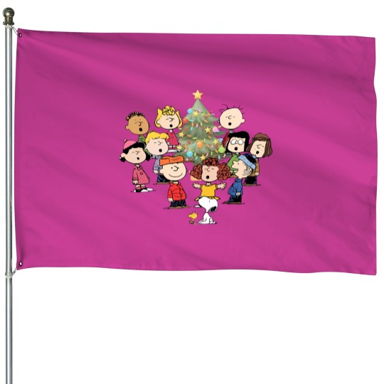 Discover Snoopy Christmas Tree House Flags, Snoopy And Woodstock Christmas