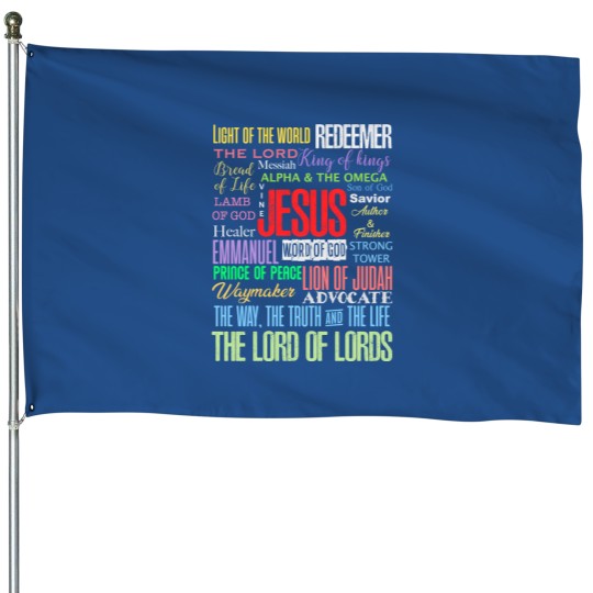 Discover Names Of God Lord Jesus Christ - Bible Verse Christian Gifts Store House Flags