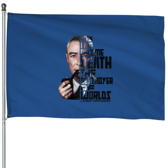Discover J. Robert Oppenheimer 1959 Colorized art House Flags