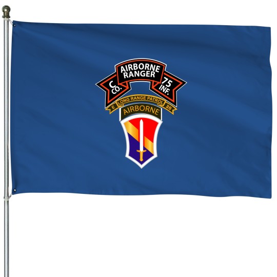 Discover Ssi - Vietnam - C Co 75Th Ranger - 1St Ff - E-20 Inf Wo Ds House Flags