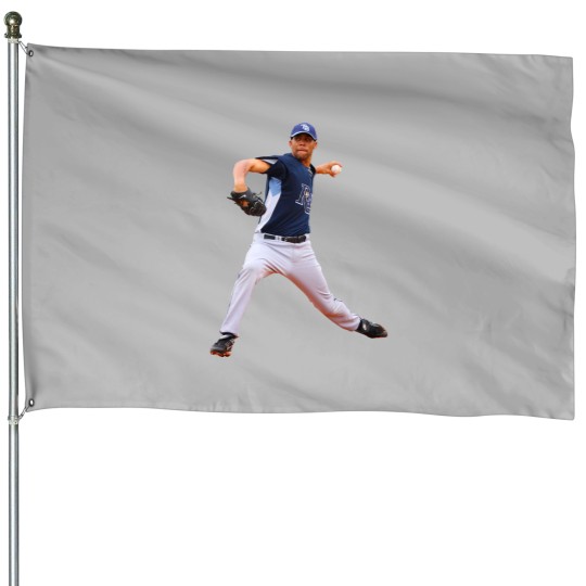 Discover Pitcher Baseball House Flags